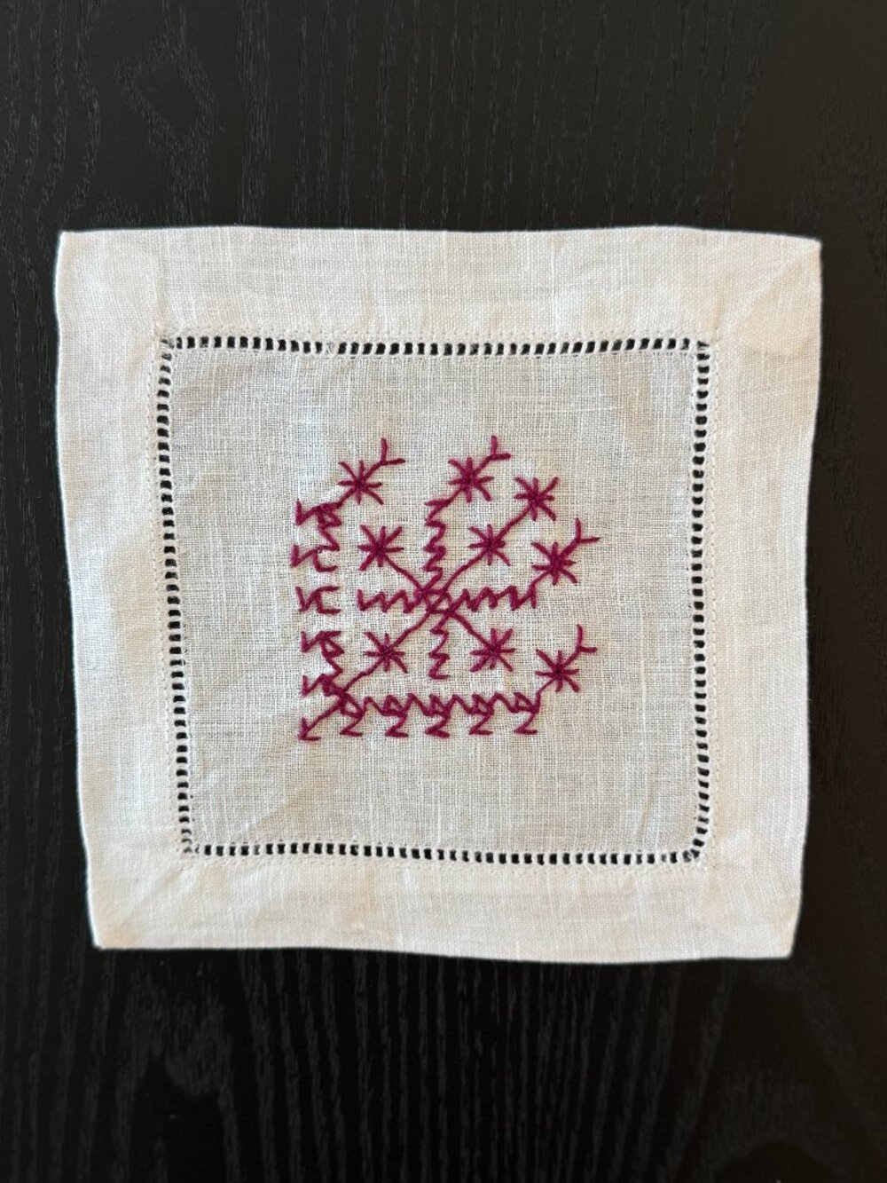 Hand Embroidered Moroccan Cocktail Napkin